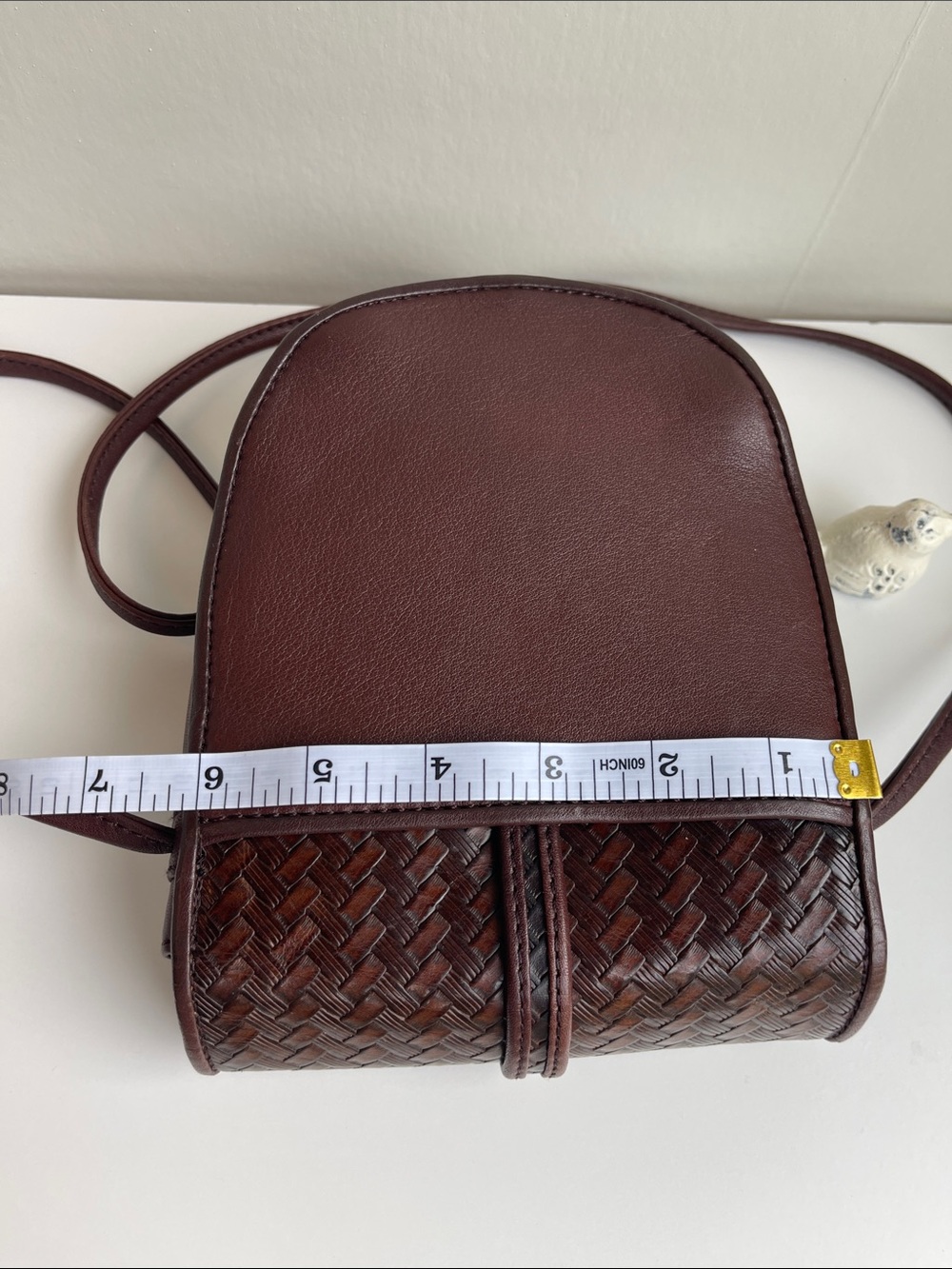 Brighton One World Brown Woven Leather Crossbody Bag - Picture 13 of 16